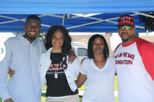 Kids Day 2013, Pat on the Back Foundation ("POTB"): Marquis, Dion Sayles McKinney (Director), Deedrick Pugh (Patrick's Sister) and Patrick.