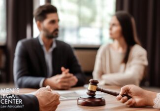 A couple facing emotional tension due to hidden assets during divorce proceedings.