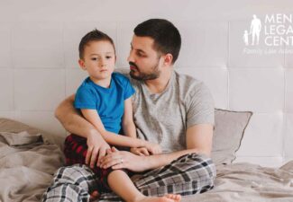 Man spending time with his child during a home visit