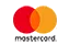 Mastercard logo featuring two overlapping circles, one red on the left and one orange on the right, with the word "mastercard" in lowercase black letters beneath.
