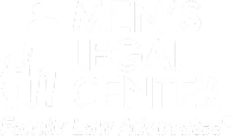 Logo featuring a silhouette of a man and child with text "Men's Legal Center Family Law Advocates.