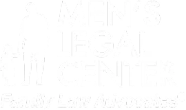 Logo of Men’s Legal Center featuring a stylized male figure with briefcase and text “Family Law Advocates.”